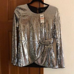 INC Twisted sequined Top sz S